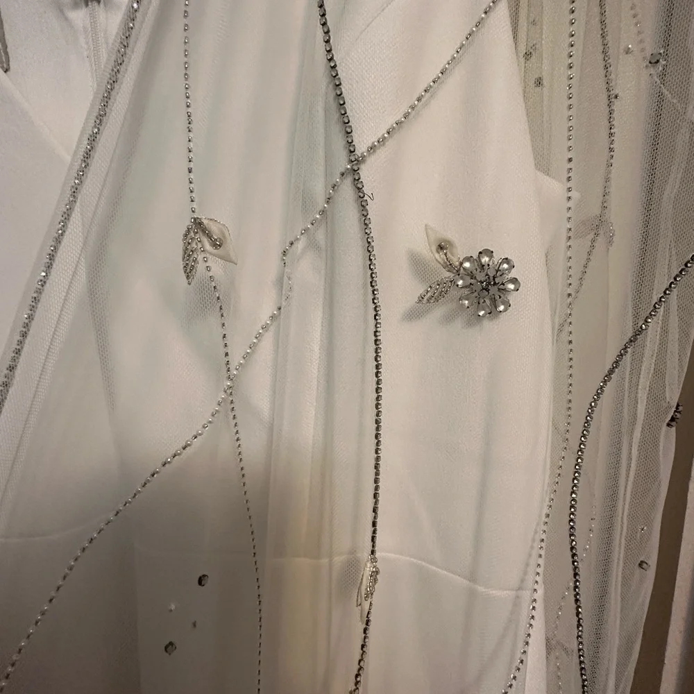 BHDLN Bejeweled Bridal Cape - Worn once! - Picture 10 of 11
